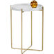 Liv 20.5 X 15 inch White / Yellow Gold End Table